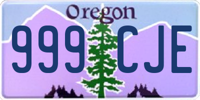 OR license plate 999CJE