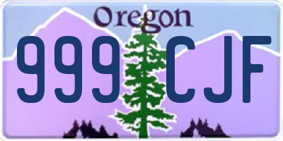 OR license plate 999CJF