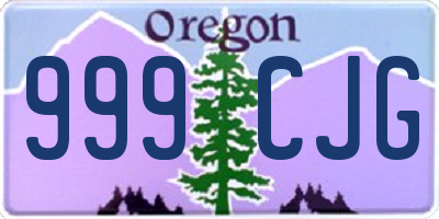 OR license plate 999CJG