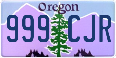 OR license plate 999CJR
