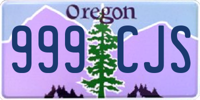 OR license plate 999CJS