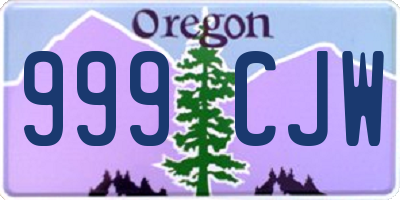 OR license plate 999CJW