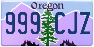 OR license plate 999CJZ