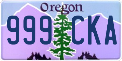 OR license plate 999CKA