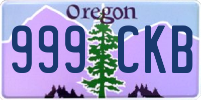 OR license plate 999CKB