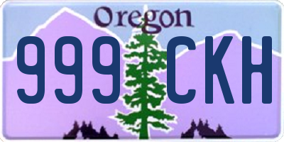 OR license plate 999CKH