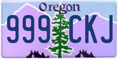 OR license plate 999CKJ