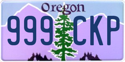 OR license plate 999CKP