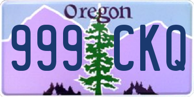 OR license plate 999CKQ