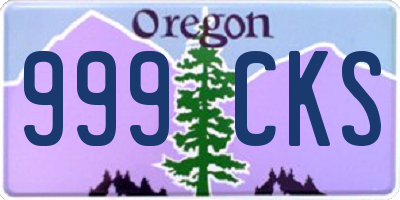 OR license plate 999CKS