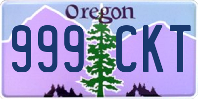 OR license plate 999CKT