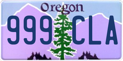 OR license plate 999CLA