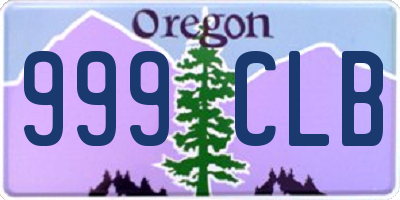 OR license plate 999CLB