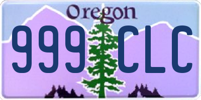 OR license plate 999CLC