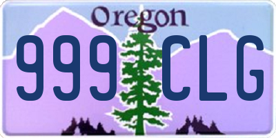 OR license plate 999CLG