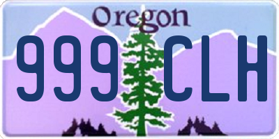 OR license plate 999CLH
