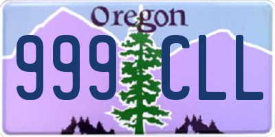 OR license plate 999CLL