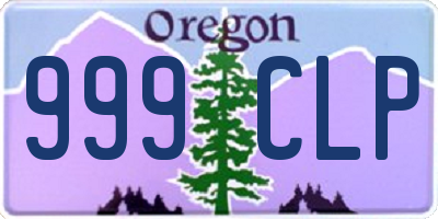 OR license plate 999CLP