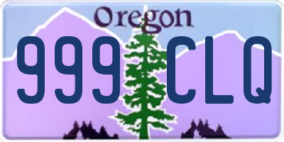 OR license plate 999CLQ