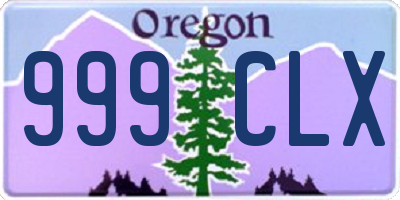 OR license plate 999CLX