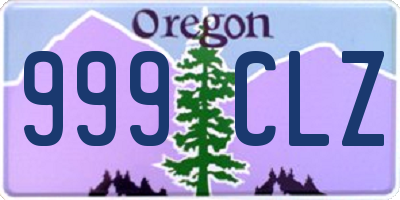 OR license plate 999CLZ