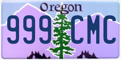 OR license plate 999CMC
