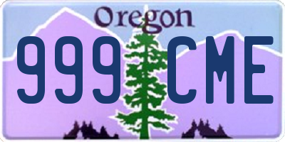 OR license plate 999CME