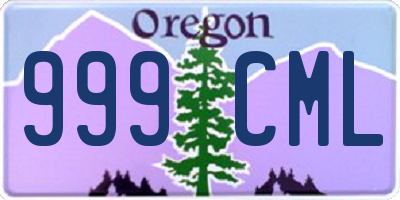 OR license plate 999CML