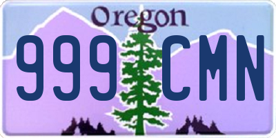 OR license plate 999CMN