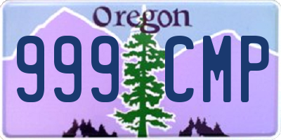 OR license plate 999CMP