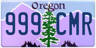 OR license plate 999CMR