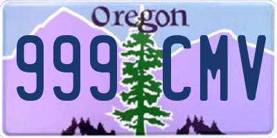 OR license plate 999CMV