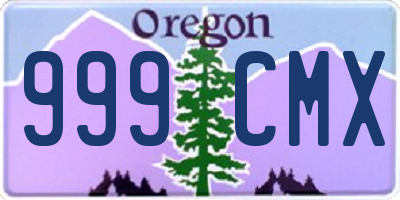 OR license plate 999CMX