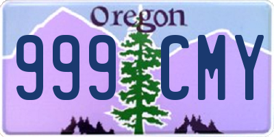 OR license plate 999CMY
