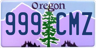 OR license plate 999CMZ