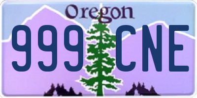 OR license plate 999CNE