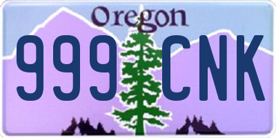 OR license plate 999CNK
