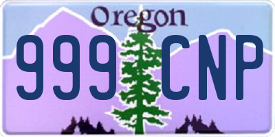 OR license plate 999CNP