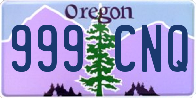 OR license plate 999CNQ