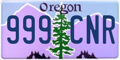 OR license plate 999CNR