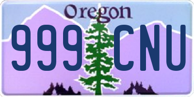 OR license plate 999CNU