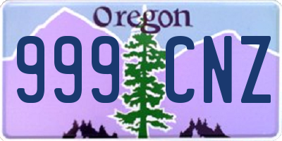 OR license plate 999CNZ