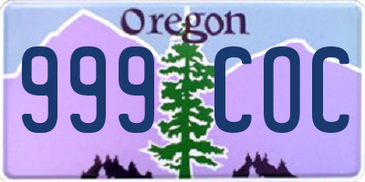 OR license plate 999COC
