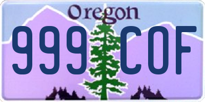 OR license plate 999COF