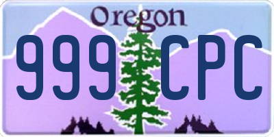 OR license plate 999CPC