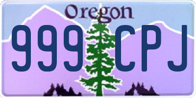OR license plate 999CPJ