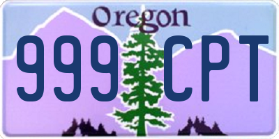 OR license plate 999CPT
