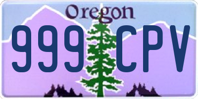 OR license plate 999CPV