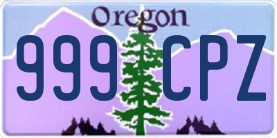 OR license plate 999CPZ