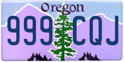 OR license plate 999CQJ